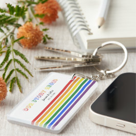 Ons Verhaal Begint Regenboog LGBTQ Vlag Koppel Acr Sleutelhanger
