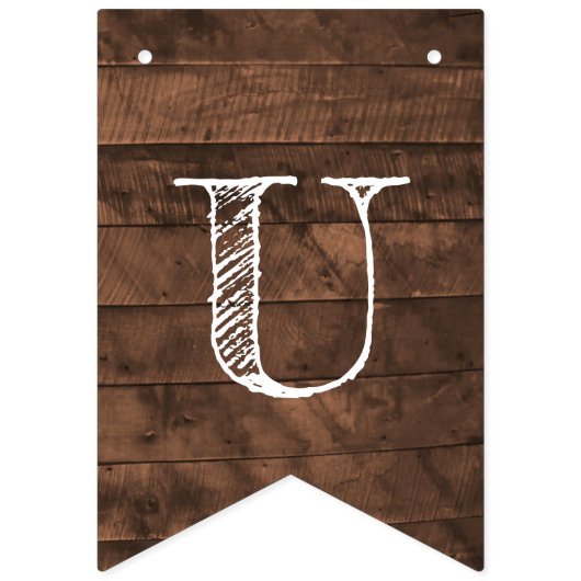 Ons verhaal begint schuur hout bruiloft vlaggetjes (Tweede vlag)