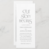 Ons verhaal begint | Trouwkaart Aankondiging (Voorkant / Achterkant)