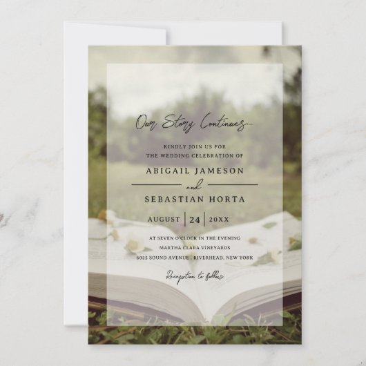 Ons verhaal gaat door | Winkelboek Fotobruiloft Kaart (Voorkant)