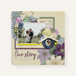 Ons verhaal is bijster Floral Scrapbook Photo Keep Notitieboek