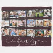 Ons verhaal Onze familie Onze liefde | Familienaam Fleece Deken (Voorkant (Horizontaal))