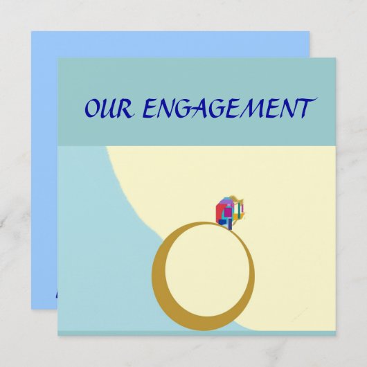 Ons Verloving>Aangepaste Zazzle-kaart Kaart (Voorkant / Achterkant)