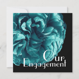 Ons Verloving - Elegant Aqua Blue Roos Kaart
