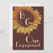 Ons Verloving - Goudzonnebloem Kaart (Voorkant)