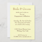 Ons Verloving - Goudzonnebloem Kaart (Achterkant)