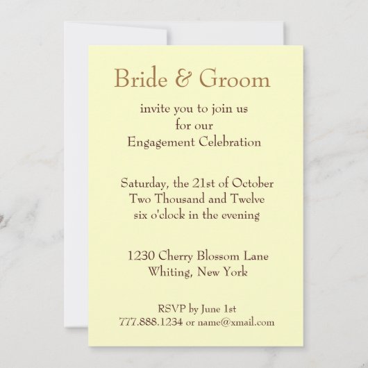 Ons Verloving - Goudzonnebloem Kaart (Achterkant)