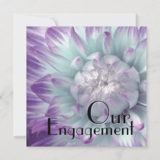 Ons Verloving - Paars en blauw Dahlia Kaart