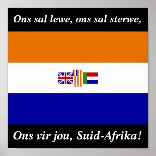 Ons vir jou, Suid-Afrika. Poster (Voorkant)