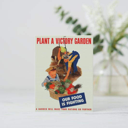 Ons voedsel vecht. briefkaart (Staand voorkant)