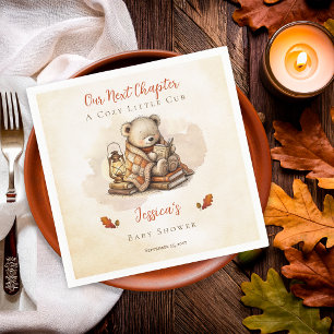 Ons Volgende Hoofdstuk Cub Herfst Teddybeer Babysh Servet