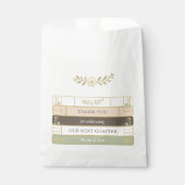 Ons volgende hoofdstuk Stacked Books Baby shower Bedankzakje (Voorkant)