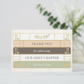 Ons volgende hoofdstuk Storybook Baby shower Bedankkaart (Staand voorkant)