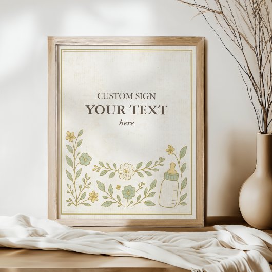 Ons volgende hoofdstuk Storybook Baby shower Custo Poster