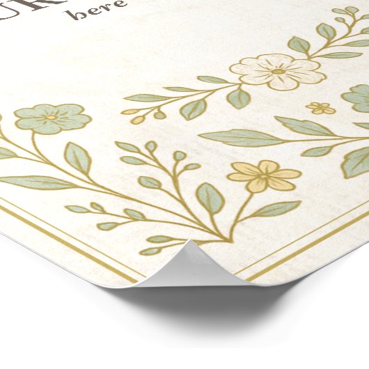 Ons volgende hoofdstuk Storybook Baby shower Custo Poster (Hoek)