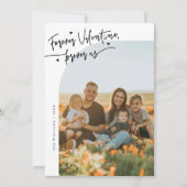 Ons Voor Altijd Script Hart Witte Valentijnsdag Fo Feestdagenkaart (Voorkant)