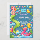 Ons Waterpark Koele Zomer splash pad 1e verjaardag Kaart (Voorkant)