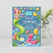 Ons Waterpark Koele Zomer splash pad 1e verjaardag Kaart (Staand voorkant)