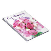 Ons Weddenschap-lijstje Roze Flowers Noetbook Notitieboek (Rechterzijde)