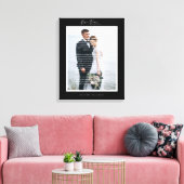 Ons weduwenscript en minimaal zwart Lijst Canvas Afdruk (Insitu (Woonkamer))