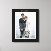 Ons weduwenscript en minimaal zwart Lijst Canvas Afdruk (Voorkant)