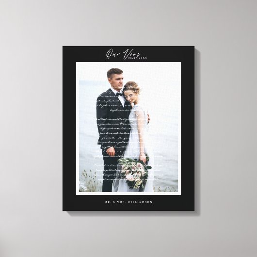 Ons weduwenscript en minimaal zwart Lijst Canvas Afdruk (Voorkant)
