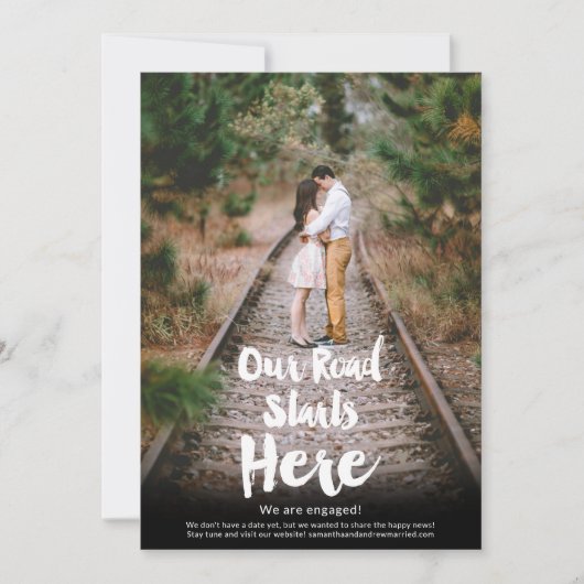 Ons wegbegin hier het verloving van de manuscriptf aankondiging (Voorkant)