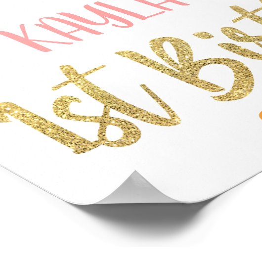 Ons welkomstteken voor kleine pomplijn - Meisje Poster (Hoek)