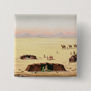 Ons woestijnkamp vierkante button 5,1 cm