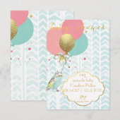 Ons wonder - Baby - Uitnodiging voor douches (Voorkant / Achterkant)