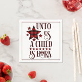 Ons wordt een kind geboren met kerstcadeautjes servet (Insitu)