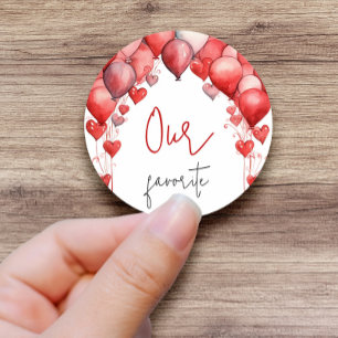 Ons, Zijn, Haar Favoriete Snack Bruiloft Feest Fav Ronde Sticker