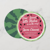 Ons zoete kleine Melon Summer Baby shower Kaart (Voorkant / Achterkant)