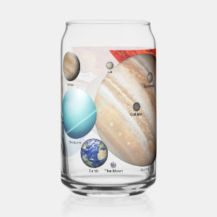 Ons zonnestelsel blikvorm glas