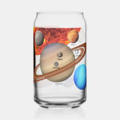 Ons zonnestelsel blikvorm glas (Achterkant)