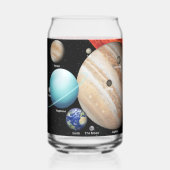 Ons zonnestelsel blikvorm glas (Voorkant)