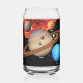 Ons zonnestelsel blikvorm glas (Achterkant)