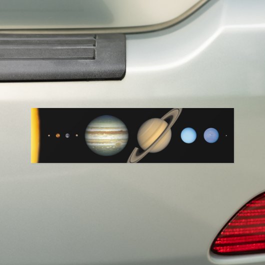Ons zonnestelsel bumpersticker (Op auto)