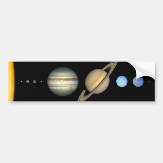 Ons zonnestelsel bumpersticker (Voorkant)