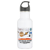 Ons zonnestelsel in een voedingsvat waterfles  (Voorkant)
