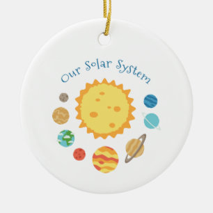 Ons zonnestelsel keramisch ornament