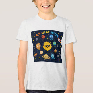 Ons zonnestelsel kids T-shirt – Mooie Cartoon