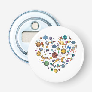 Ons zonnestelsel planeet, Wetenschappelijk onderwi Button Flesopener