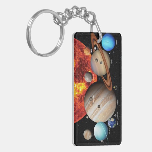 Ons zonnestelsel sleutelhanger (Voorkant Links)
