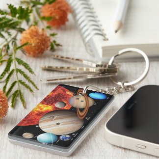 Ons zonnestelsel sleutelhanger