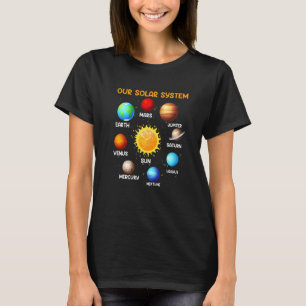 Ons zonnestelsel Wetenschap Astronomie Natuurkunde T-shirt