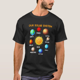 Ons zonnestelsel Wetenschap Astronomie Natuurkunde T-shirt