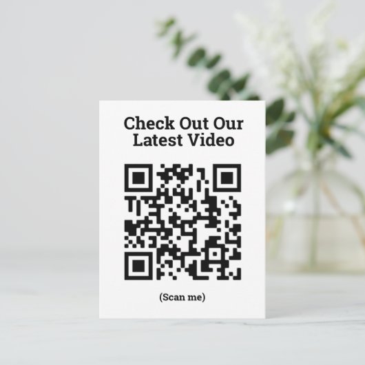 Ons zwaard afspelen - QR-codeontwerp Briefkaart (Staand voorkant)