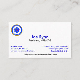 OnScene-kaart JR Visitekaartje