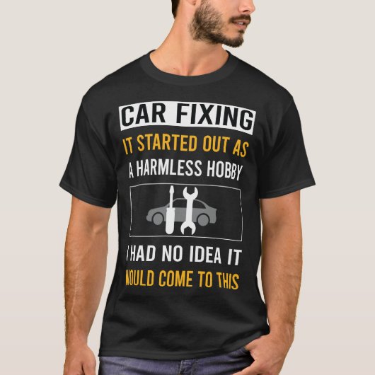 Onschadelijke Hobby Car Fixing T-shirt (Voorkant)